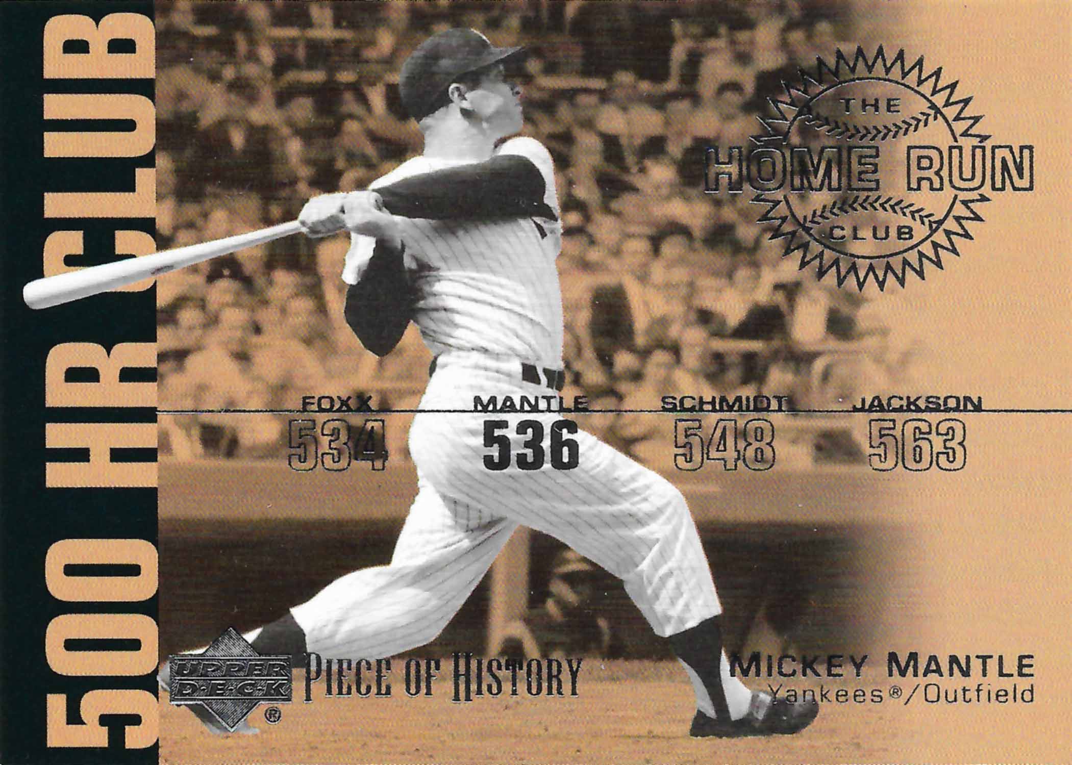 2002 UD Piece of History 500 Home Run Club