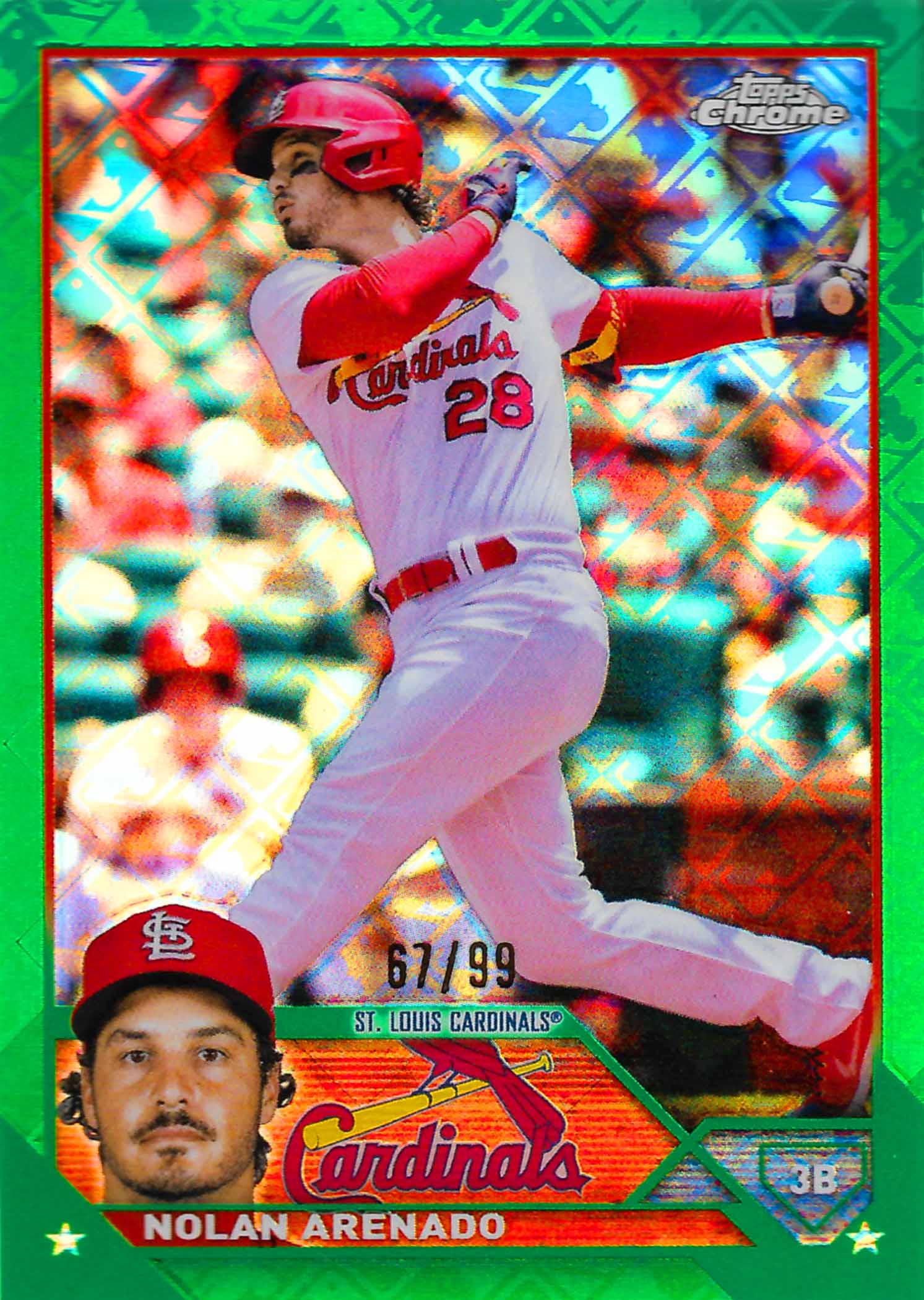 2023 Topps Chrome Logofractor Green Refractors