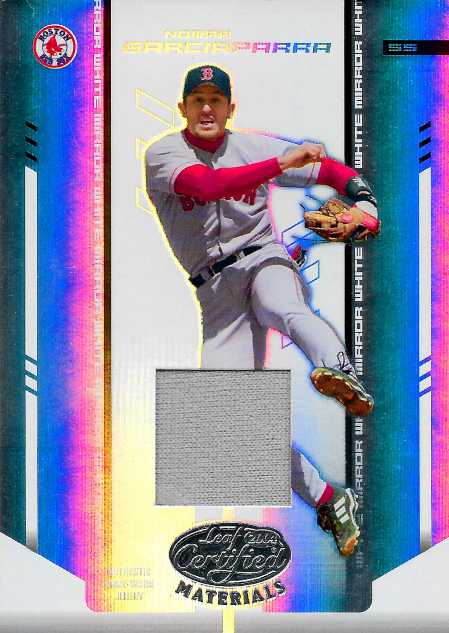 2004 Leaf Certified Materials Mirror Fabric White Jersey
