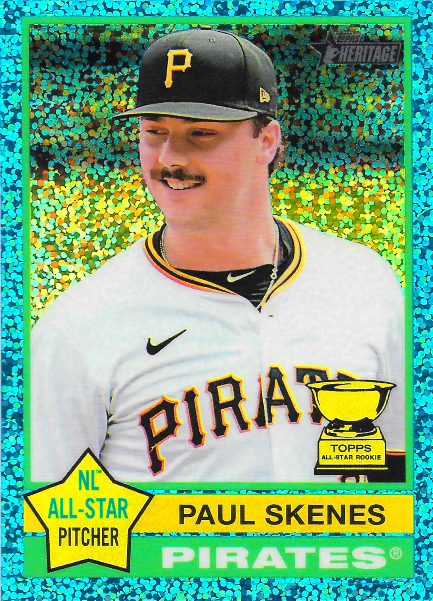 2025 Topps Heritage Chrome Light Blue Sparkle Refractors