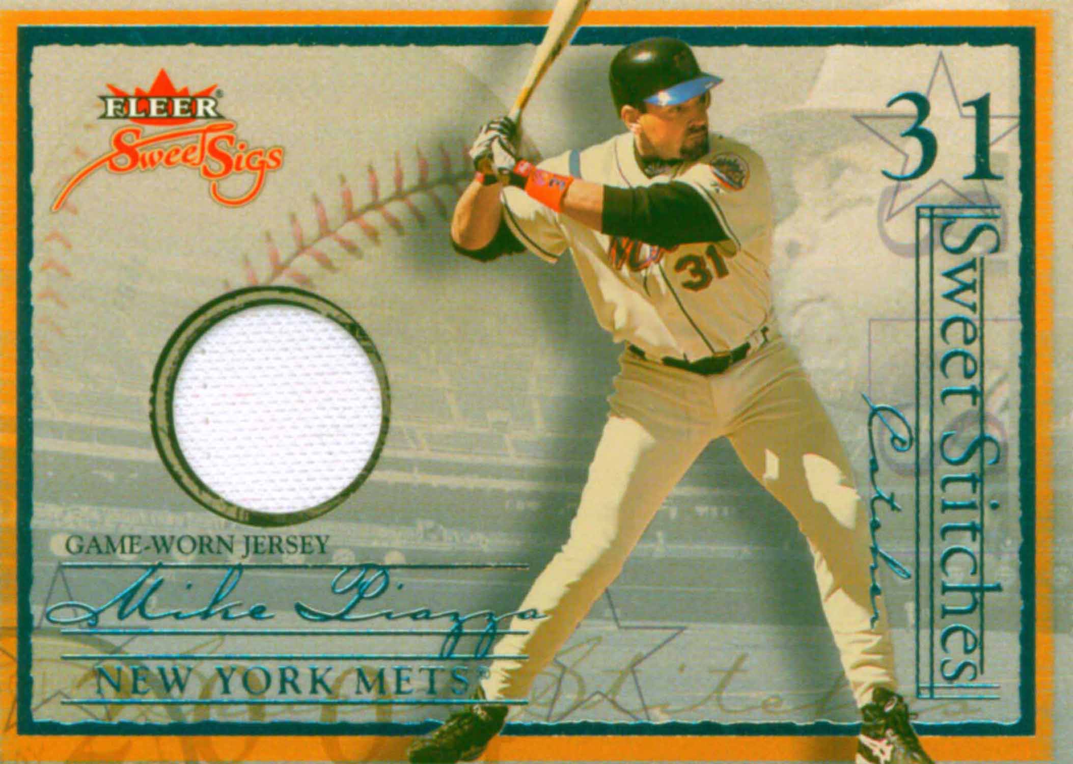 2004 Fleer Sweet Sigs Sweet Stitches Jersey Silver