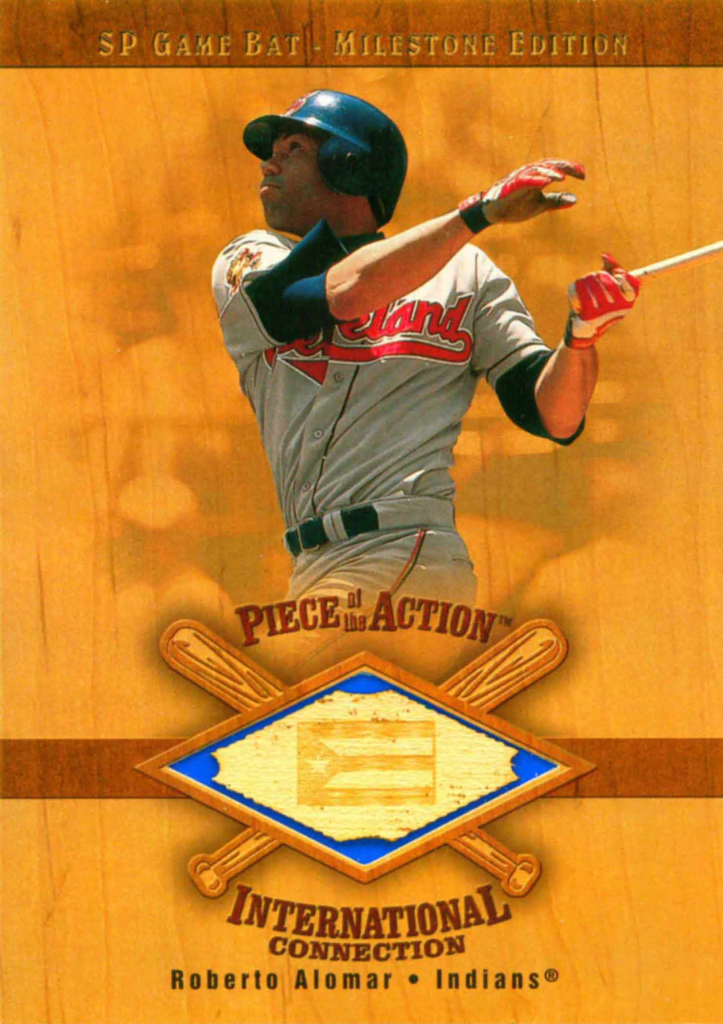 2001 SP Game Bat Milestone Piece of Action International