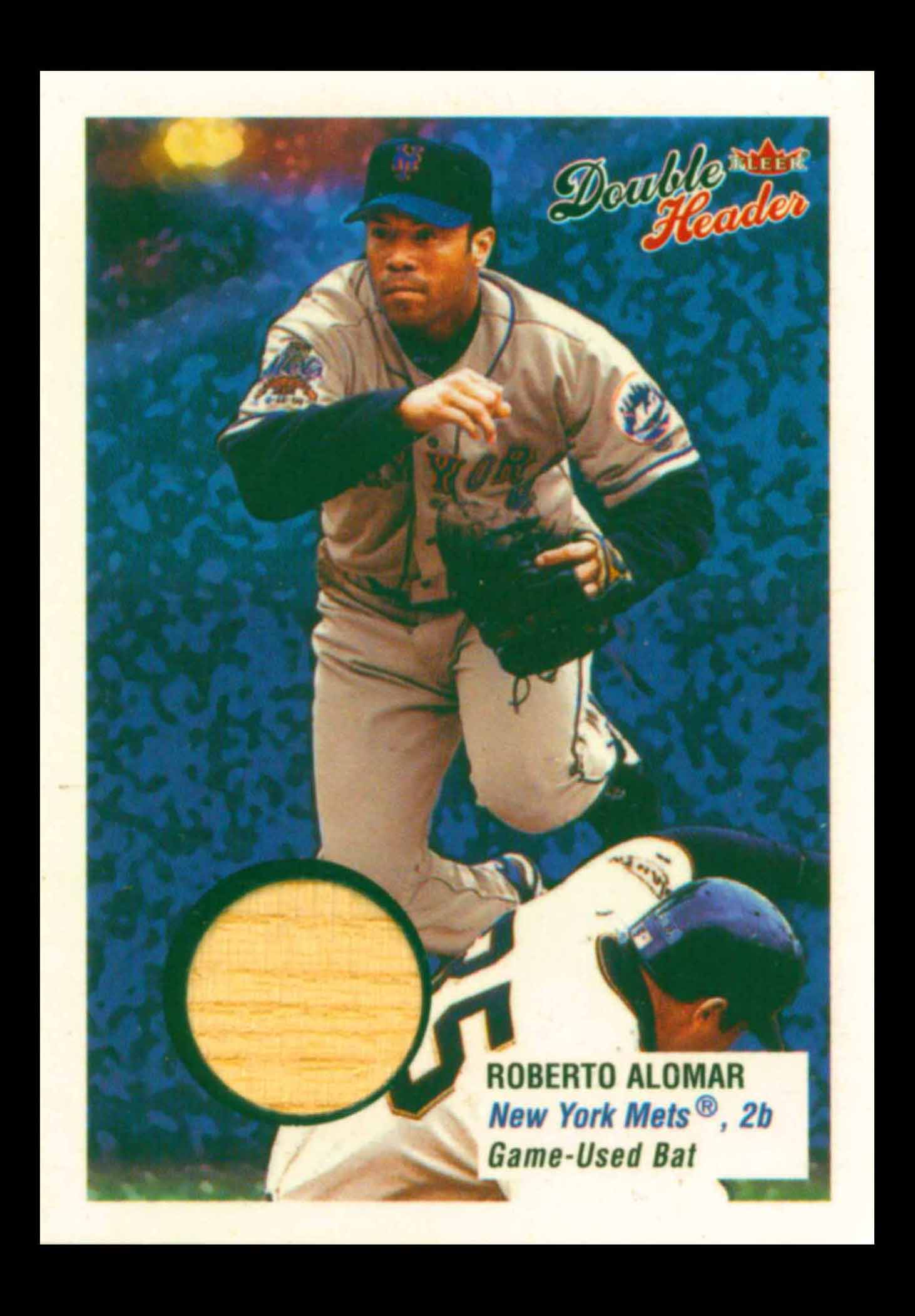 2003 Fleer Double Header Flip Card Game Used Bat
