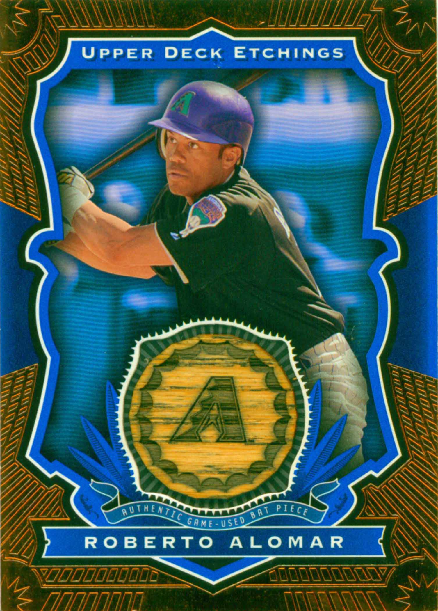 2004 Upper Deck Etchings Game Bat Blue