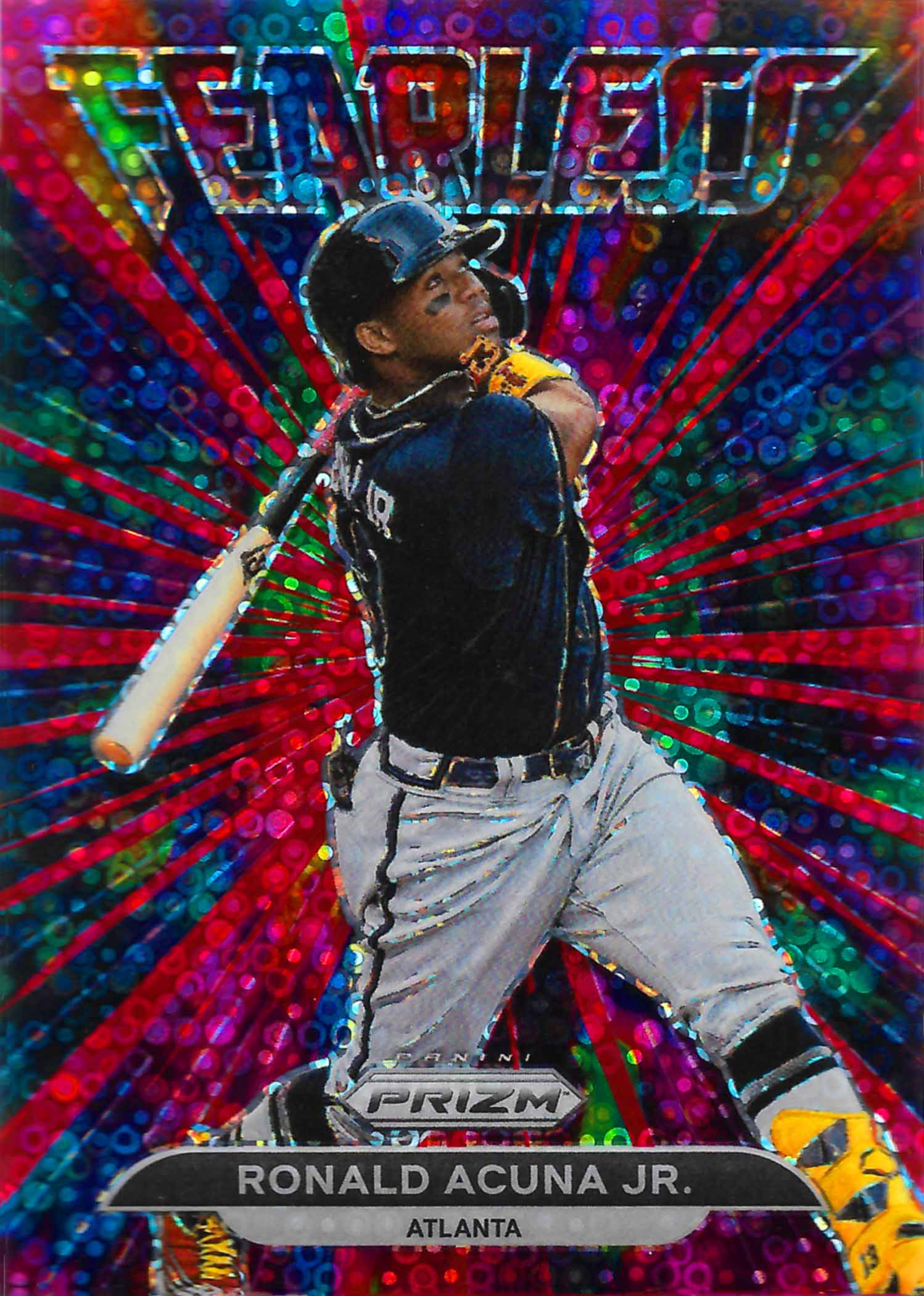 2022 Panini Prizm Fearless Prizms Red Donut Circles