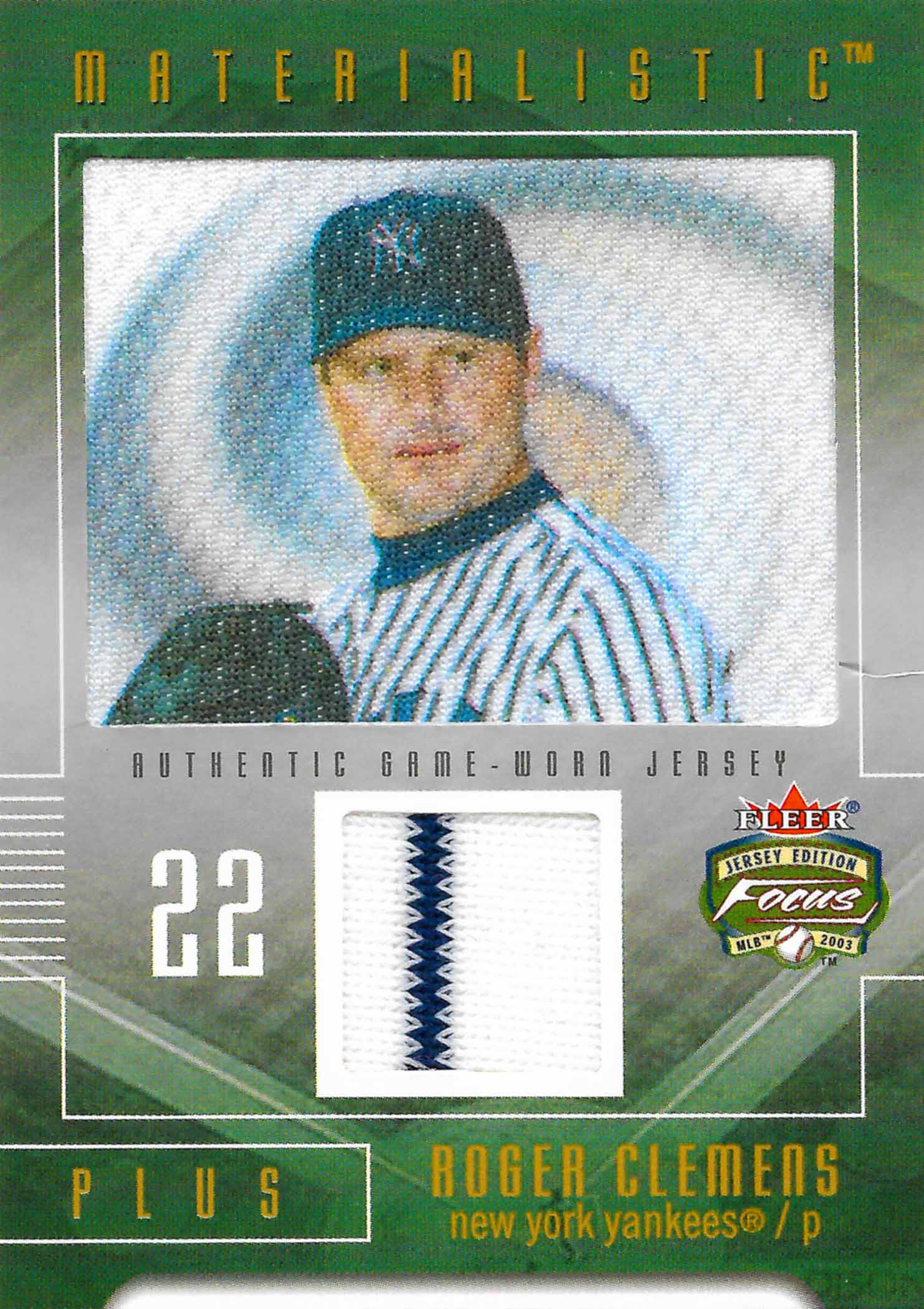 2003 Fleer Focus JE Materialistic Plus Game Jersey