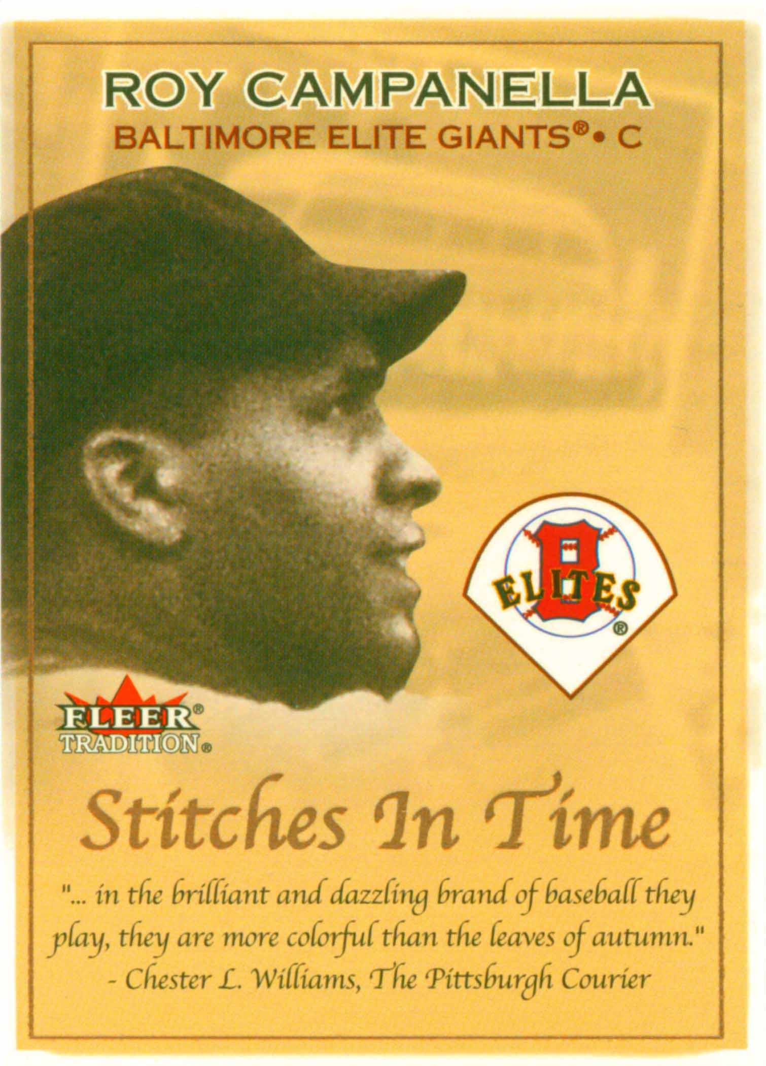2001 Fleer Tradition Stitches in Time
