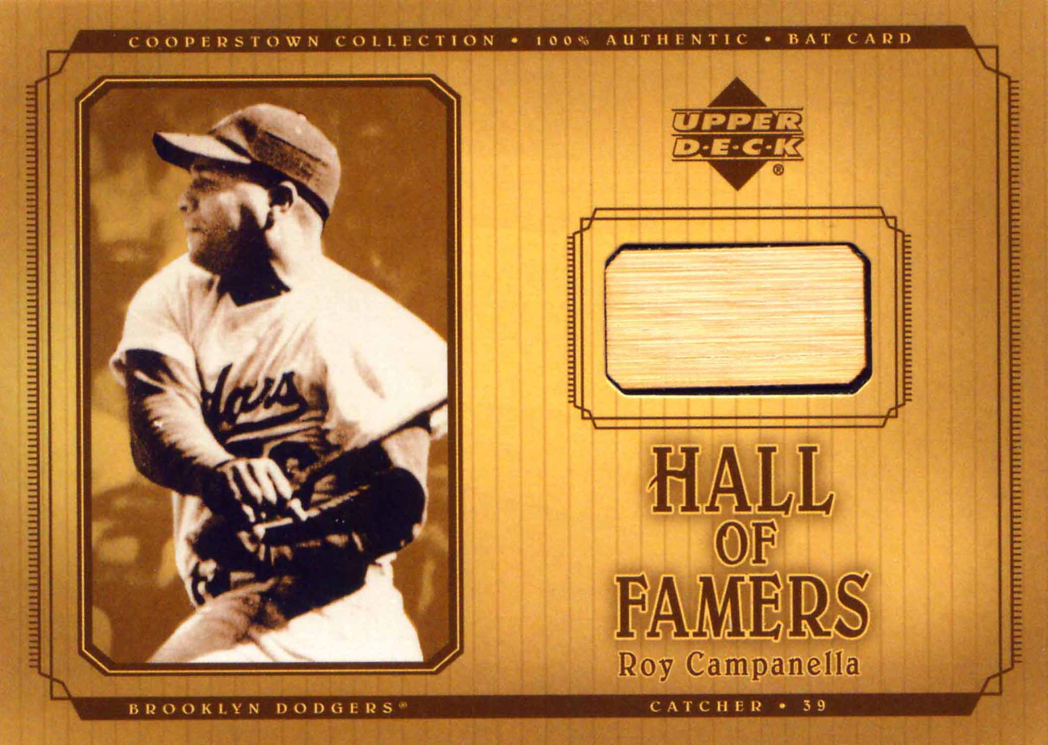 2001 Upper Deck Hall of Famers Game Bat