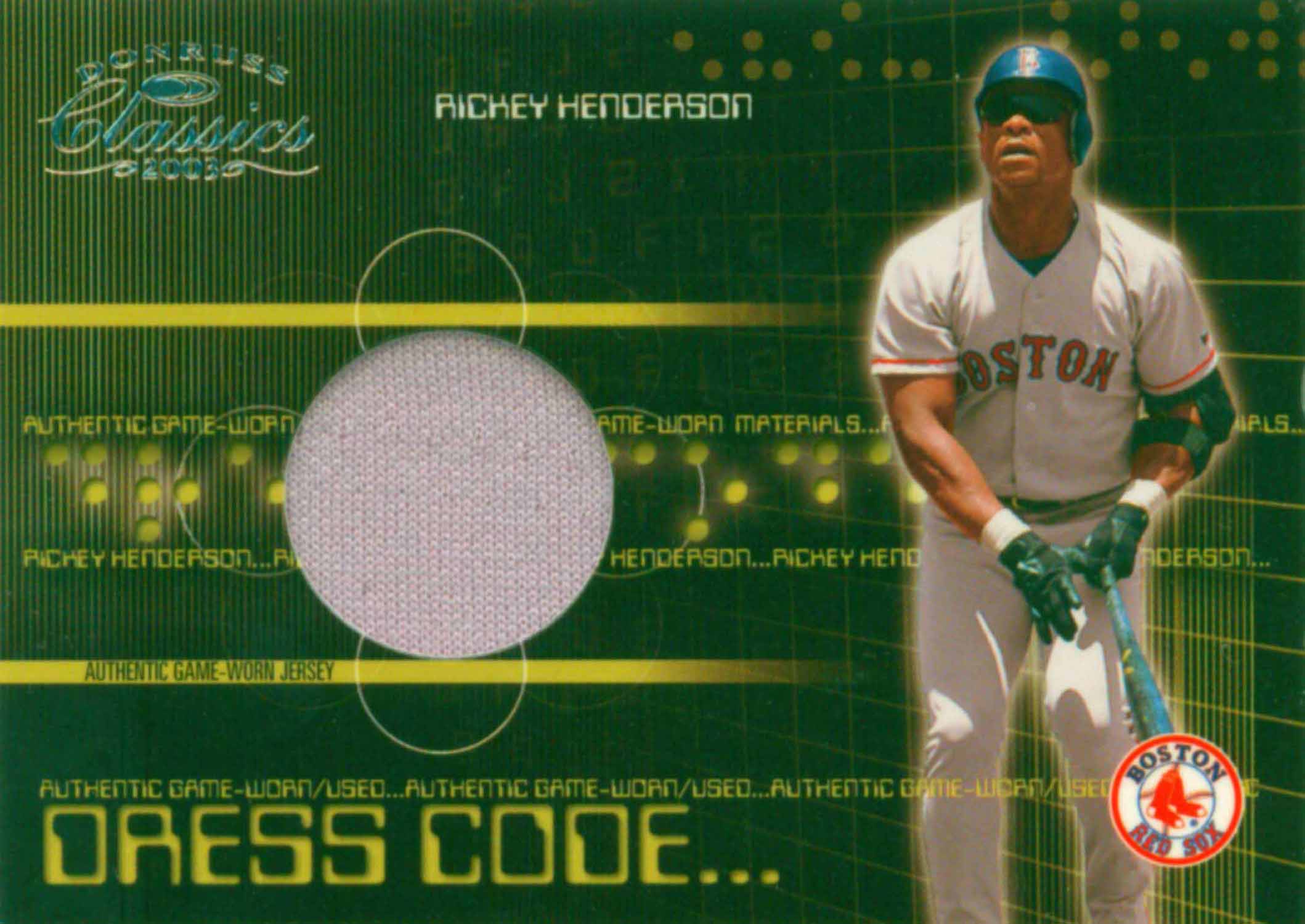 2003 Donruss Classics Dress Code Jersey