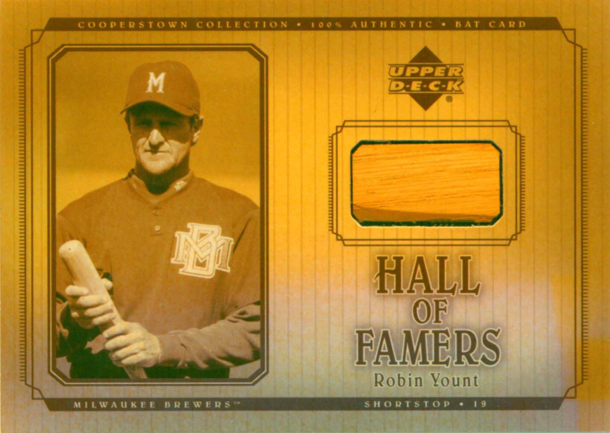 2001 Upper Deck Hall of Famers Game Bat