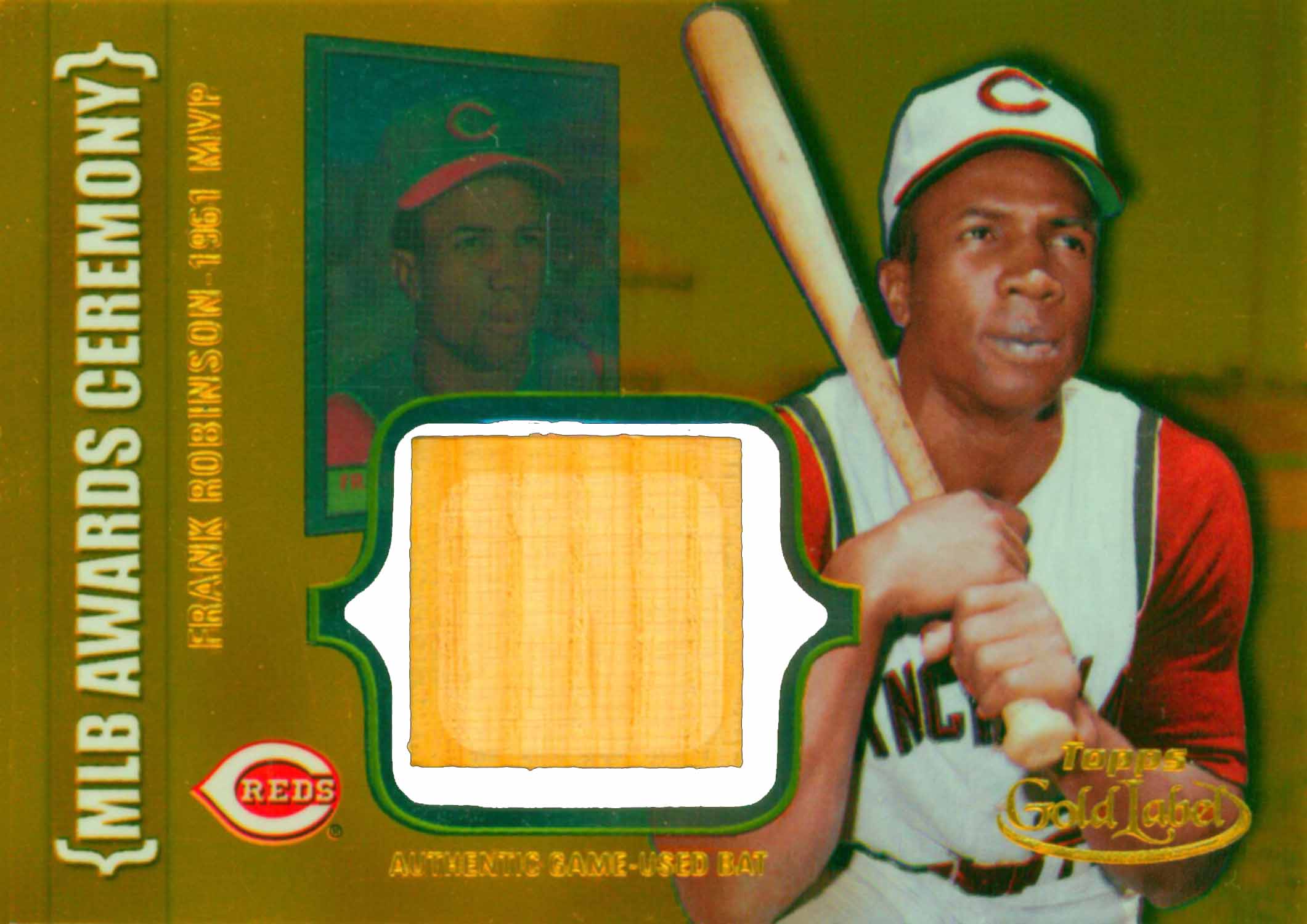 2002 Topps Gold Label MLB Awards Ceremony Relics Gold Bat