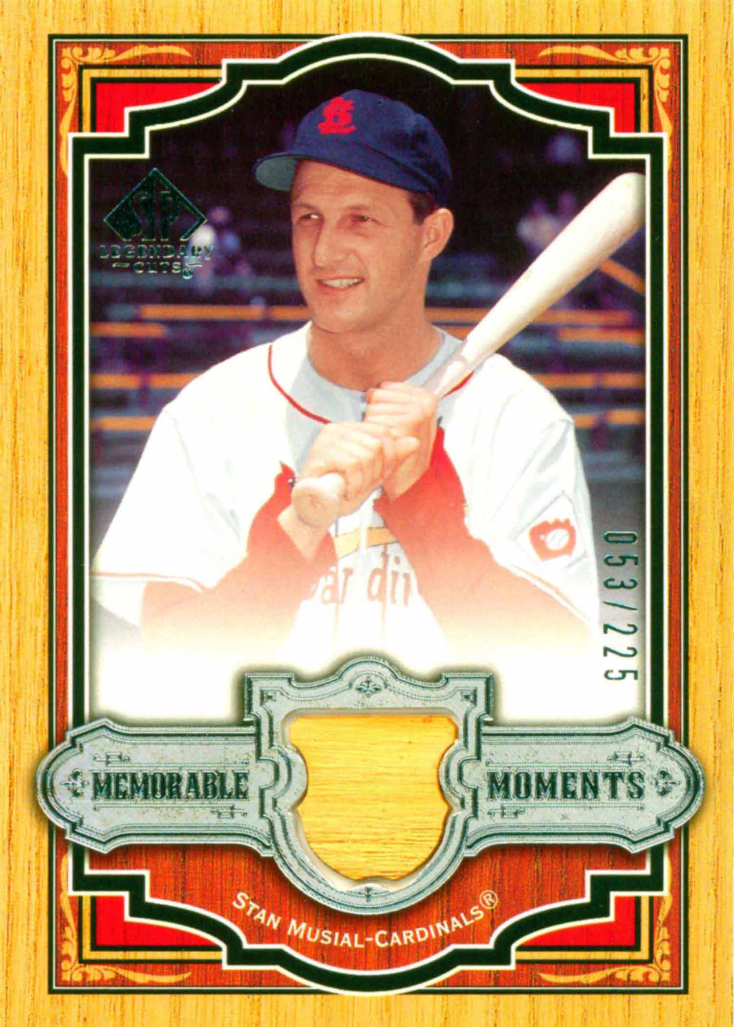 2006 SP Legendary Cuts Memorable Moments Materials Bat