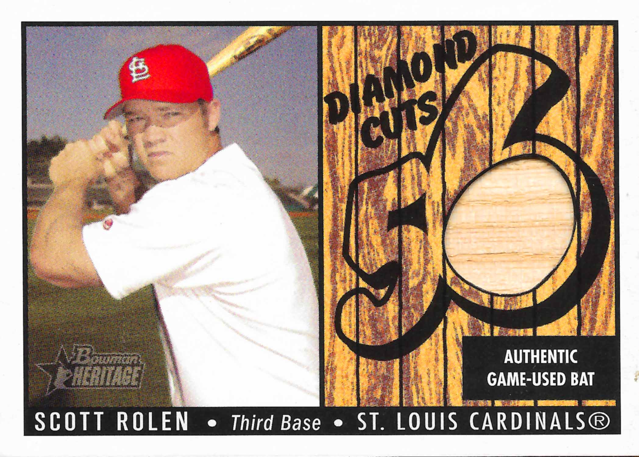 2003 Bowman Heritage Diamond Cuts Relics Bat