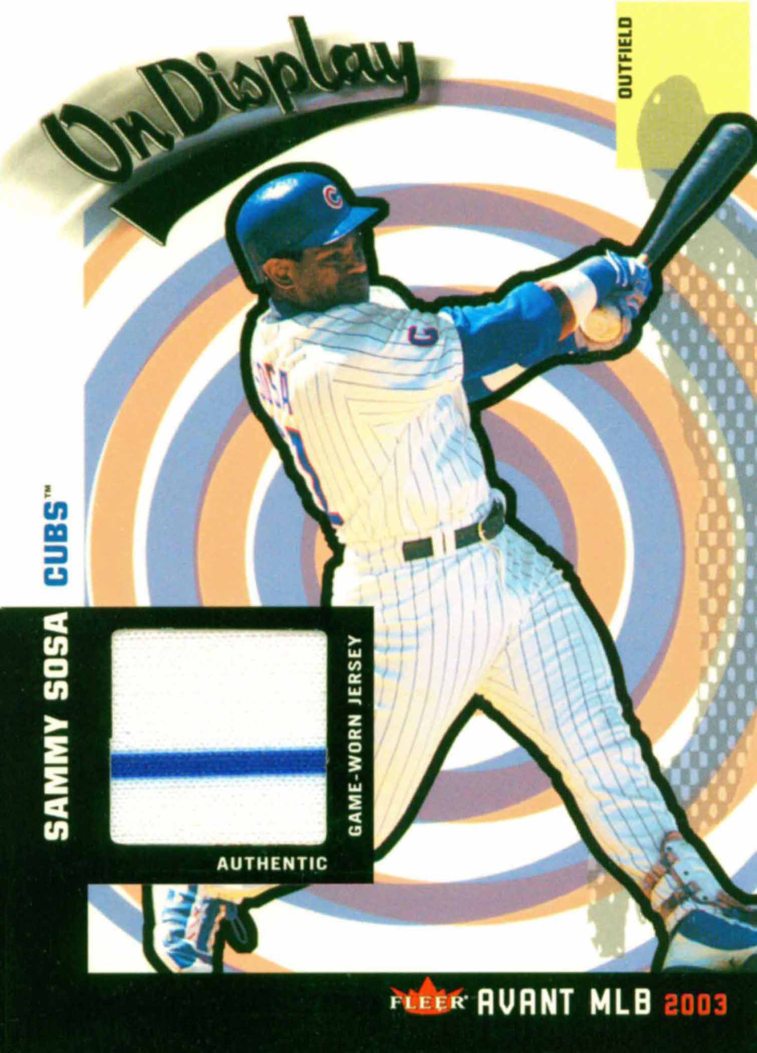 2003 Fleer Avant On Display Game Used Jersey