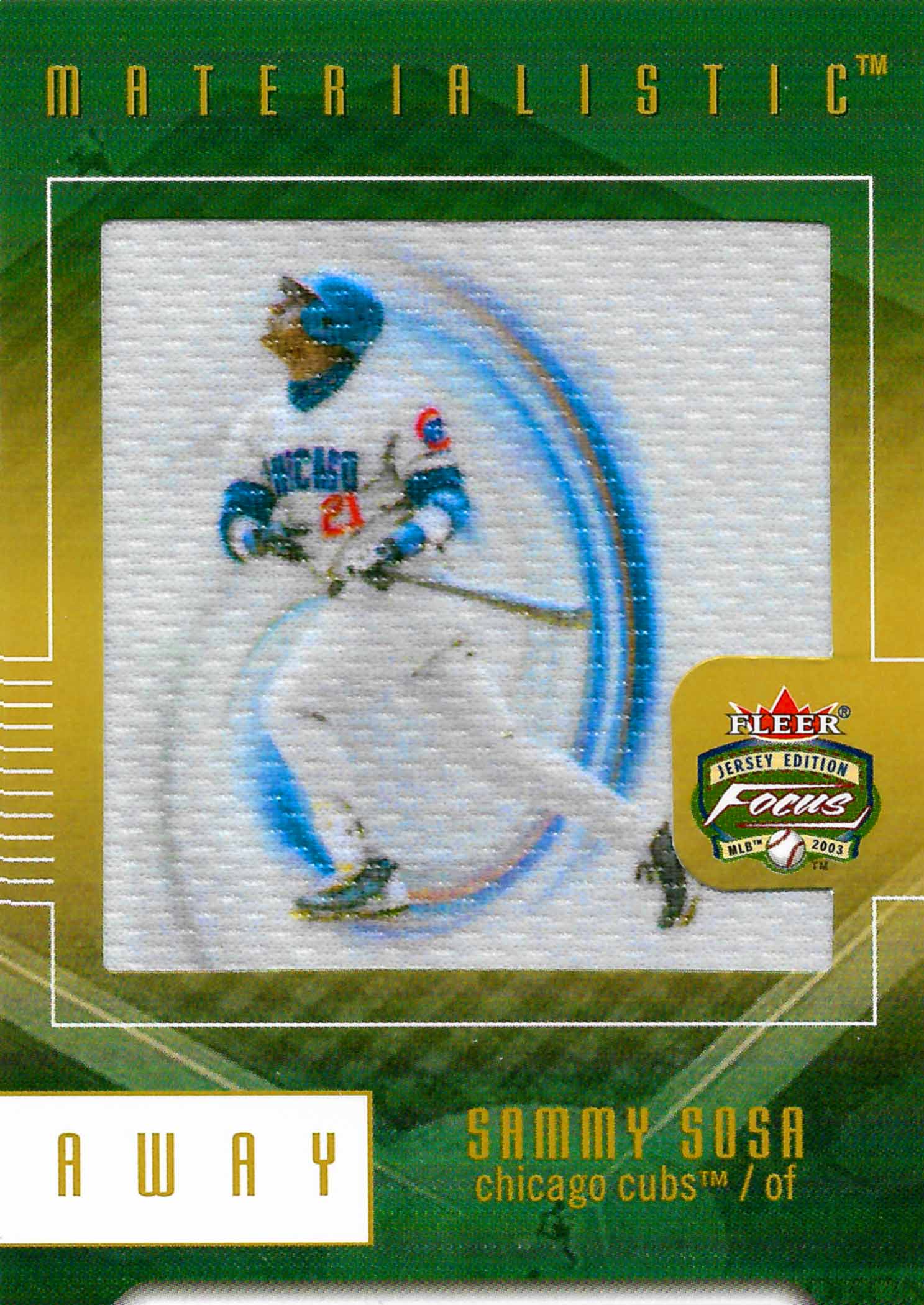 2003 Fleer Focus JE Materialistic Action Away