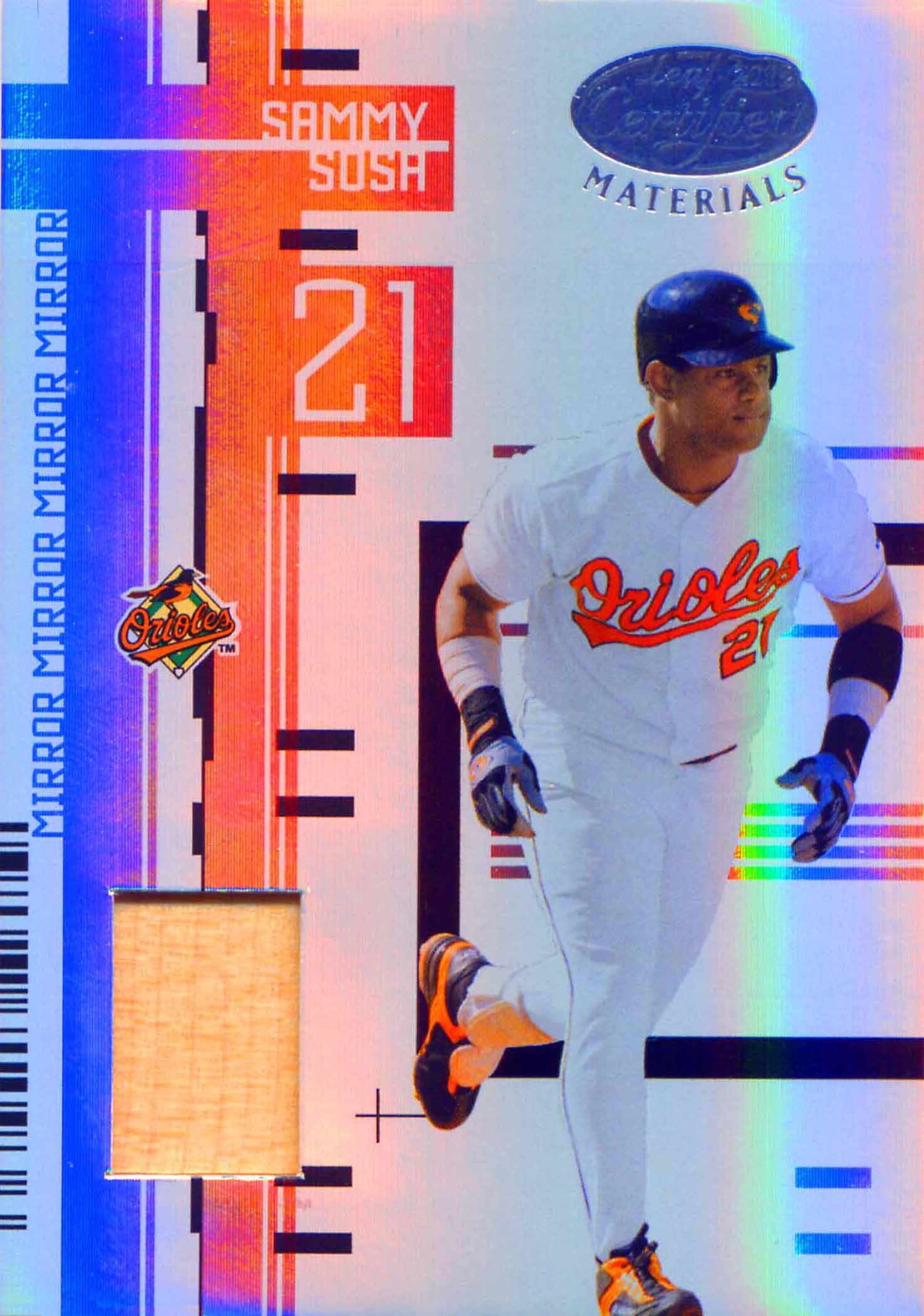 2005 Leaf Certified Materials Mirror Bat White