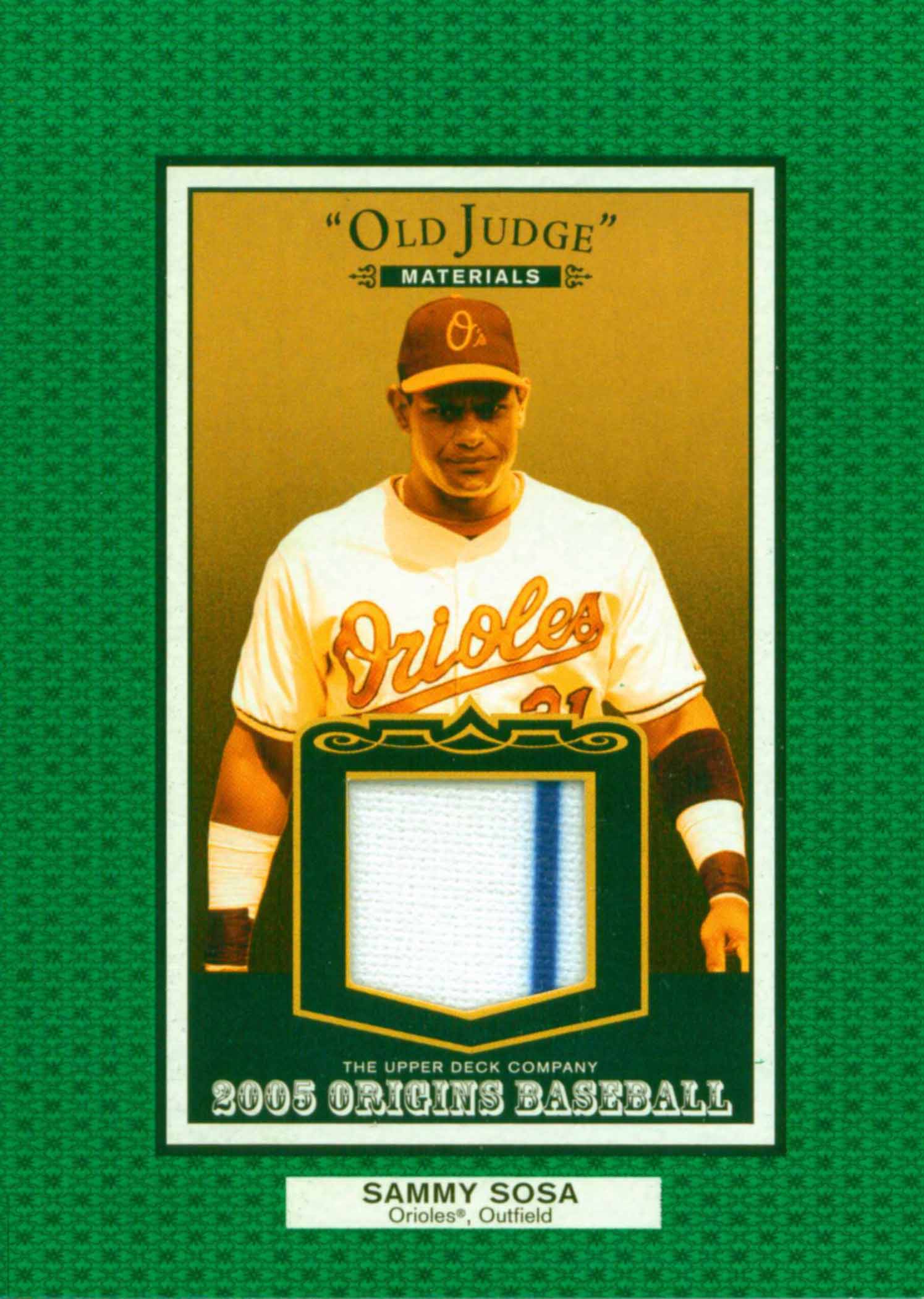 2005 Origins Old Judge Materials Jersey