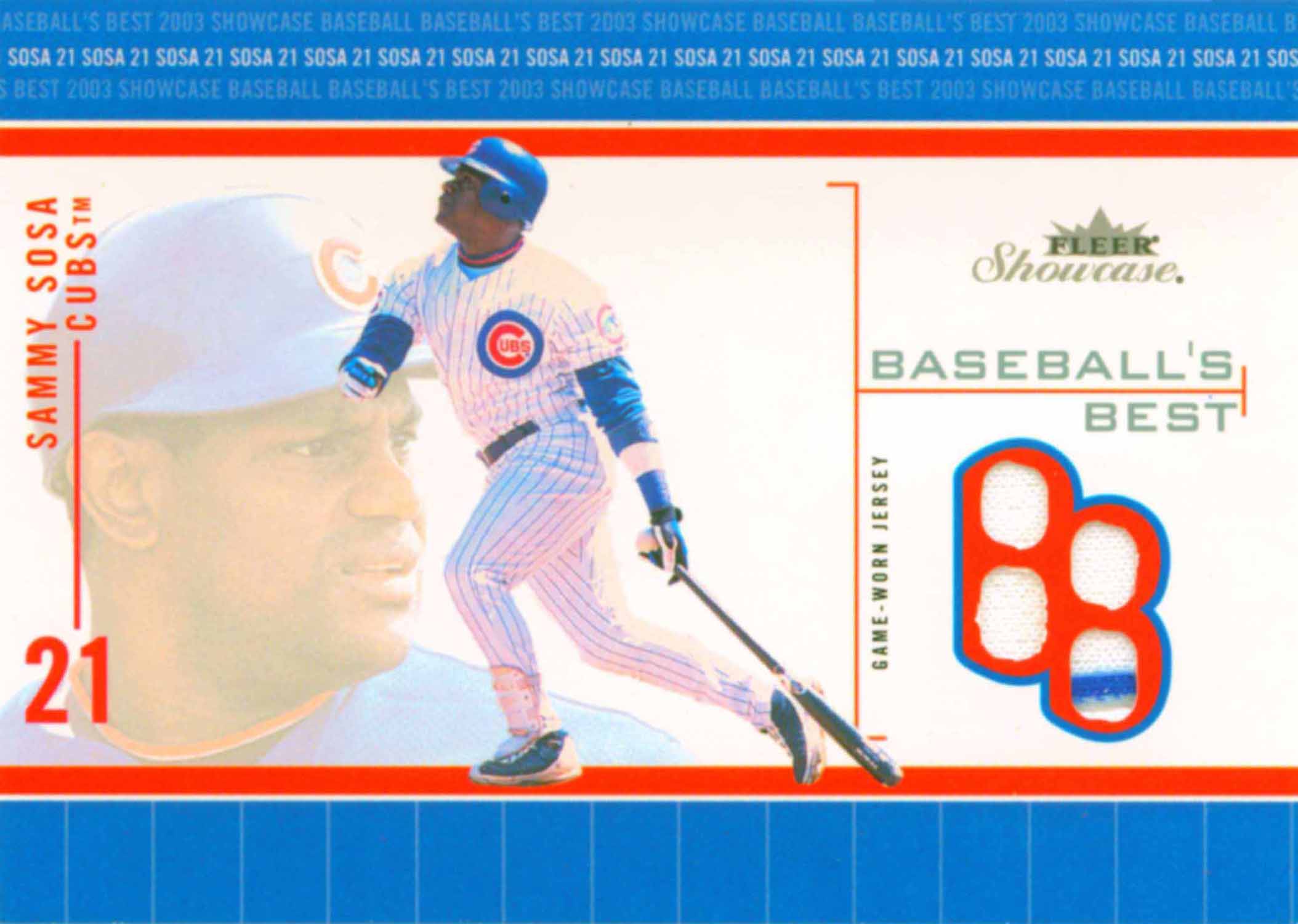 2003 Fleer Showcase Baseball's Best Game Jersey
