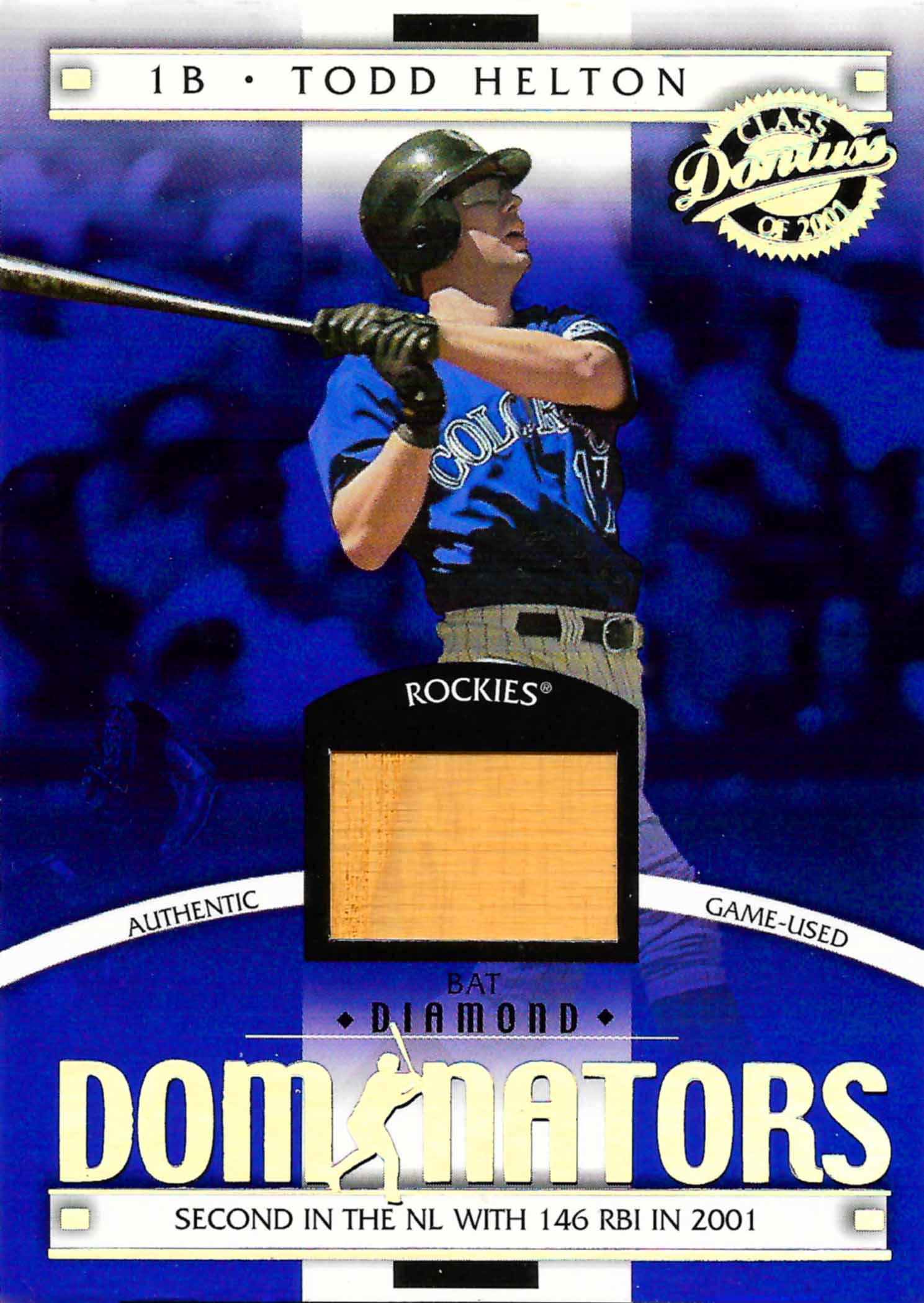 2001 Donruss Class of 2001 Diamond Dominators Bat