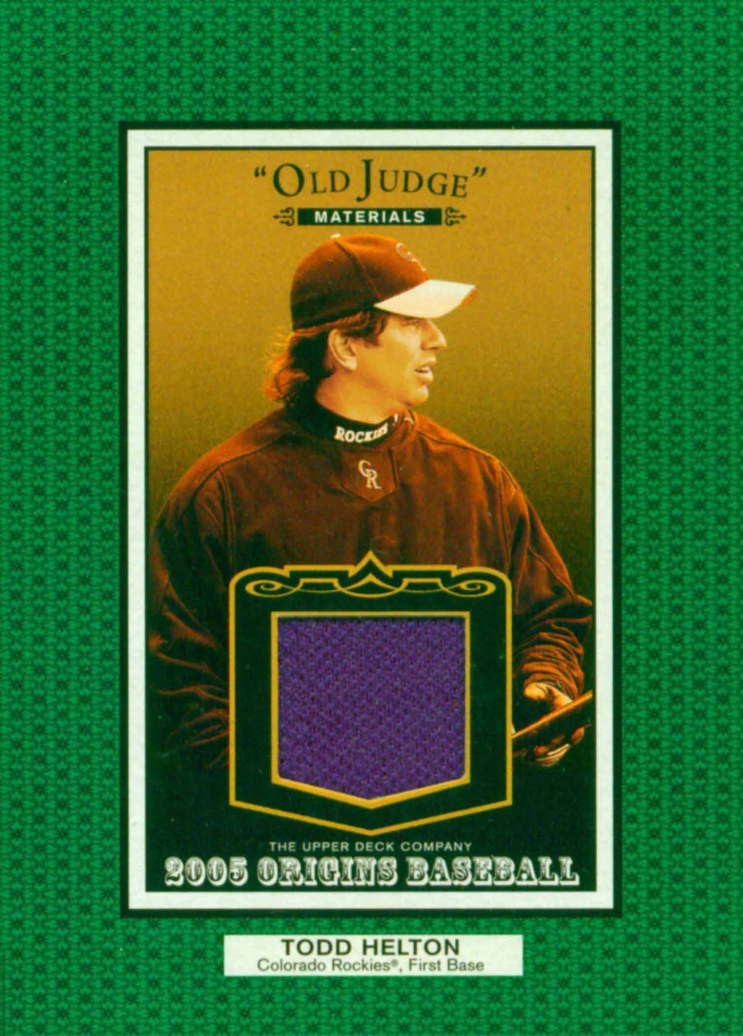 2005 Origins Old Judge Materials Jersey