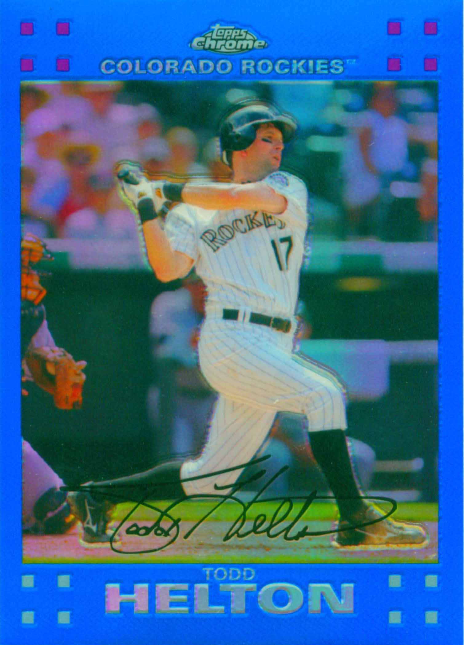 2007 Topps Chrome Blue Refractors