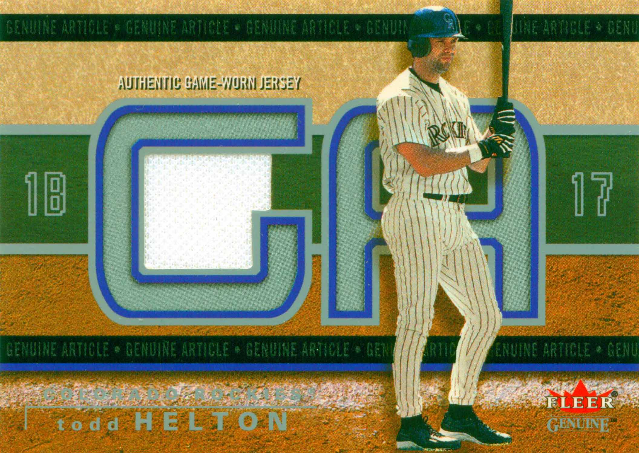 2003 Fleer Genuine Article Insider Game Jersey