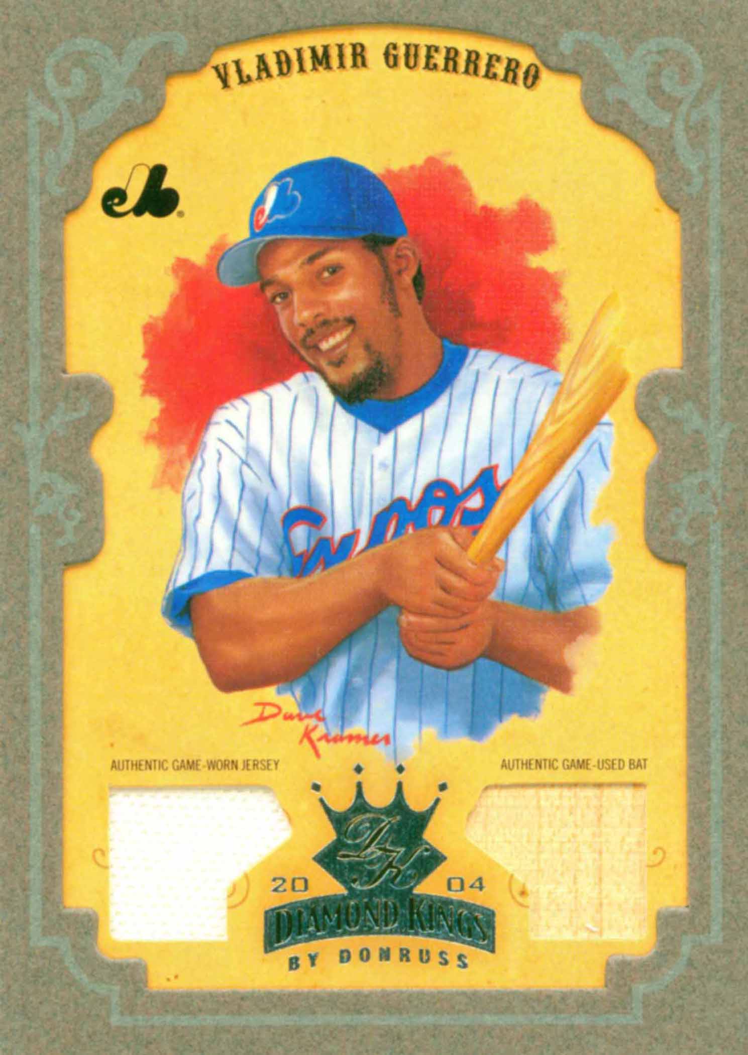 2004 Diamond Kings DK Materials Framed Silver Bat-Jersey