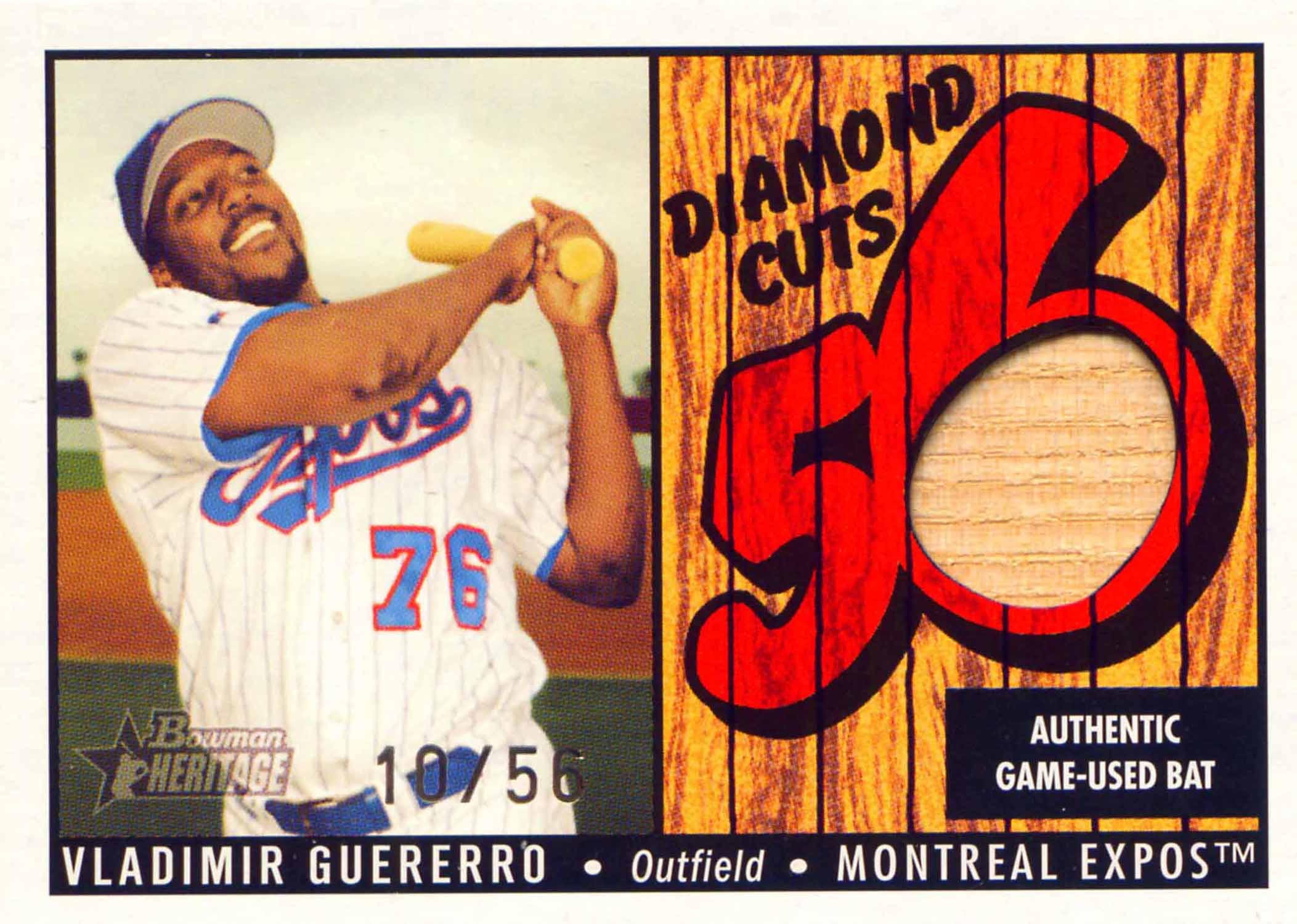2003 Bowman Heritage Diamond Cuts Red Relics Bat