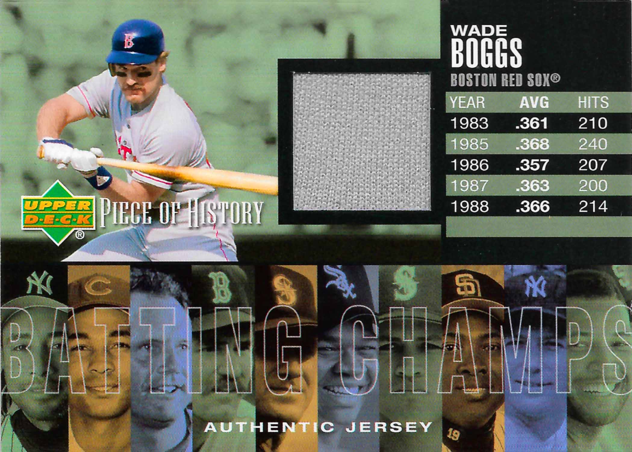 2002 UD Piece of History Batting Champs Jersey