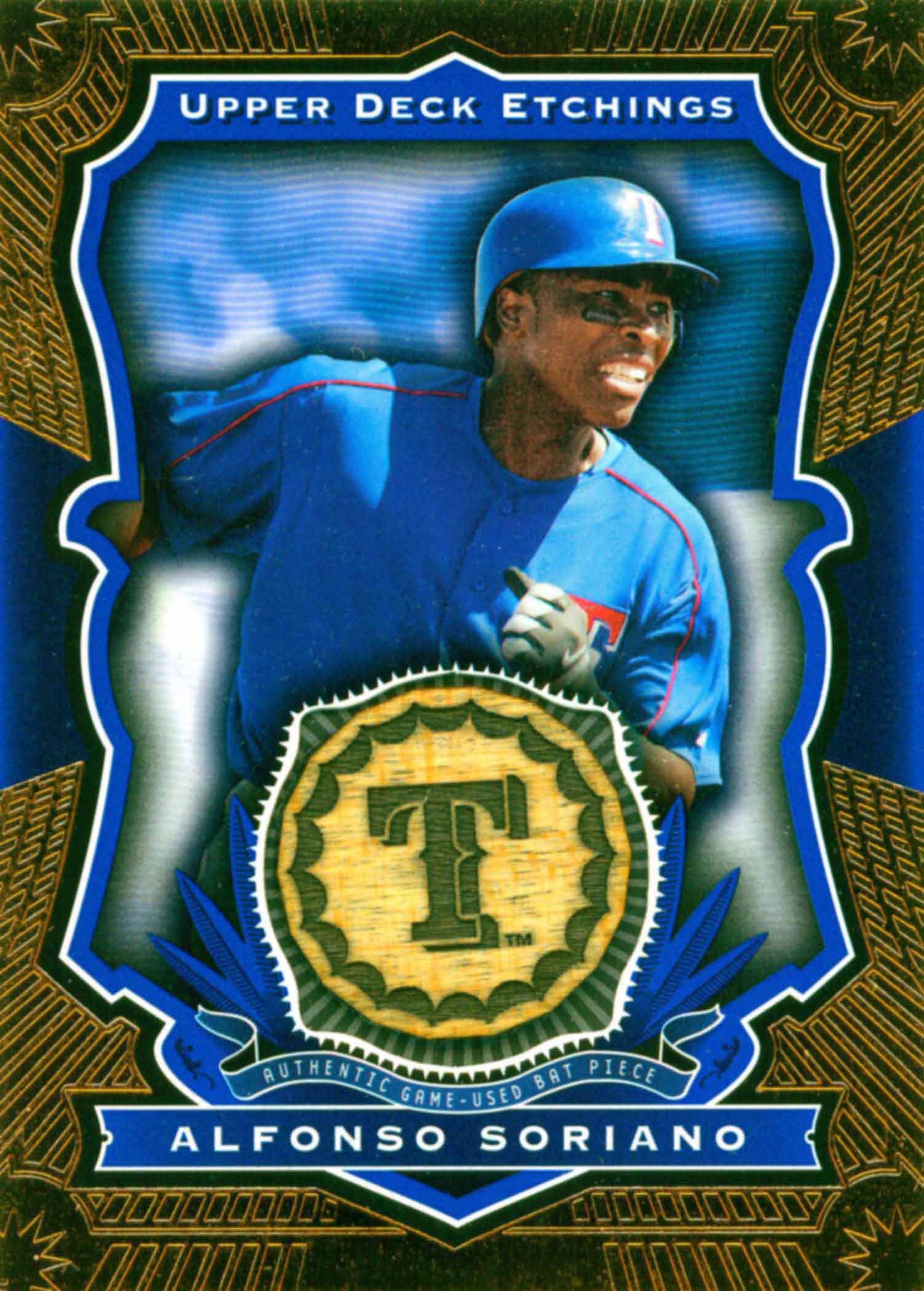 2004 Upper Deck Etchings Game Bat Blue