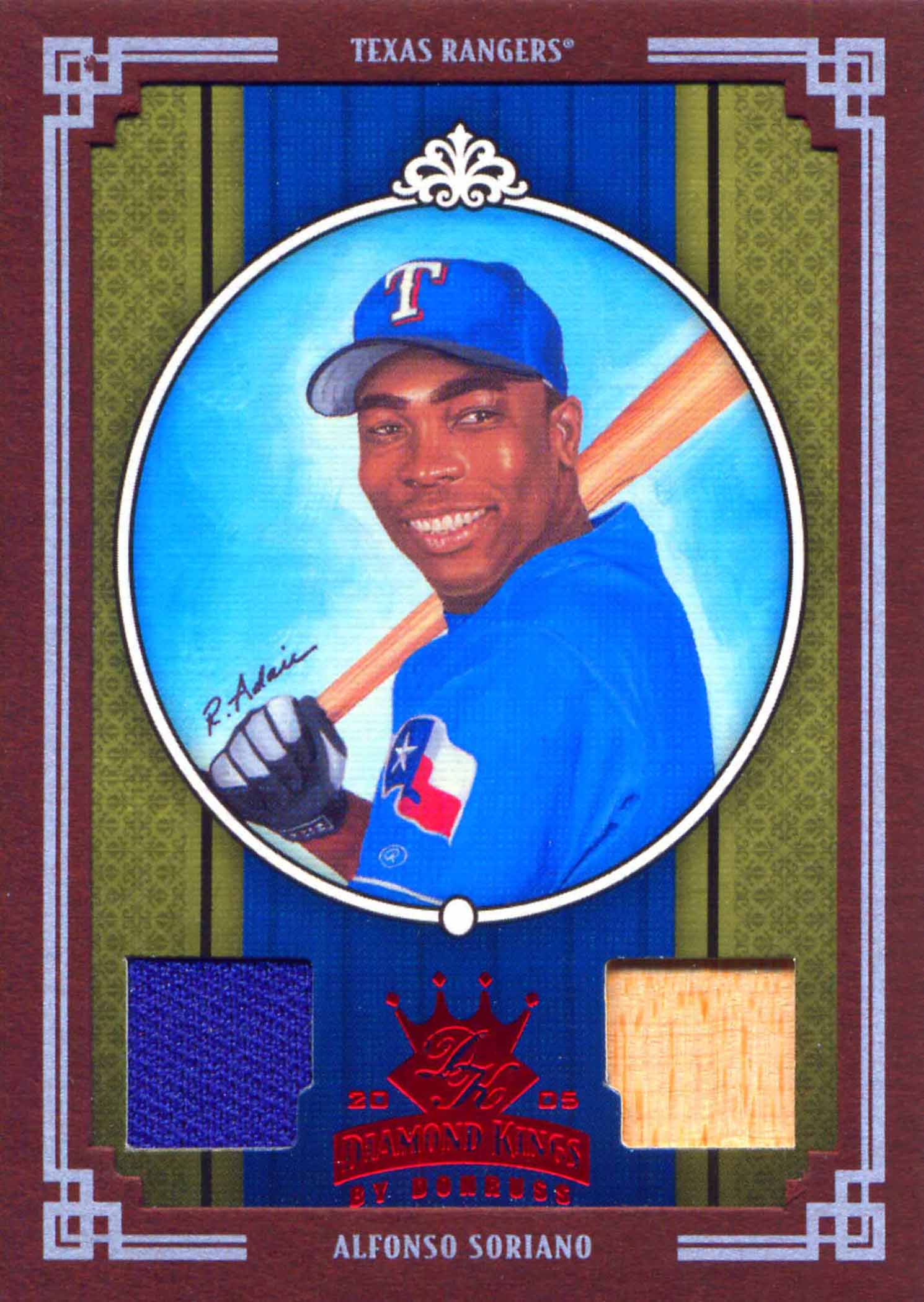 2005 Diamond Kings Materials Framed Red Bat-Jersey
