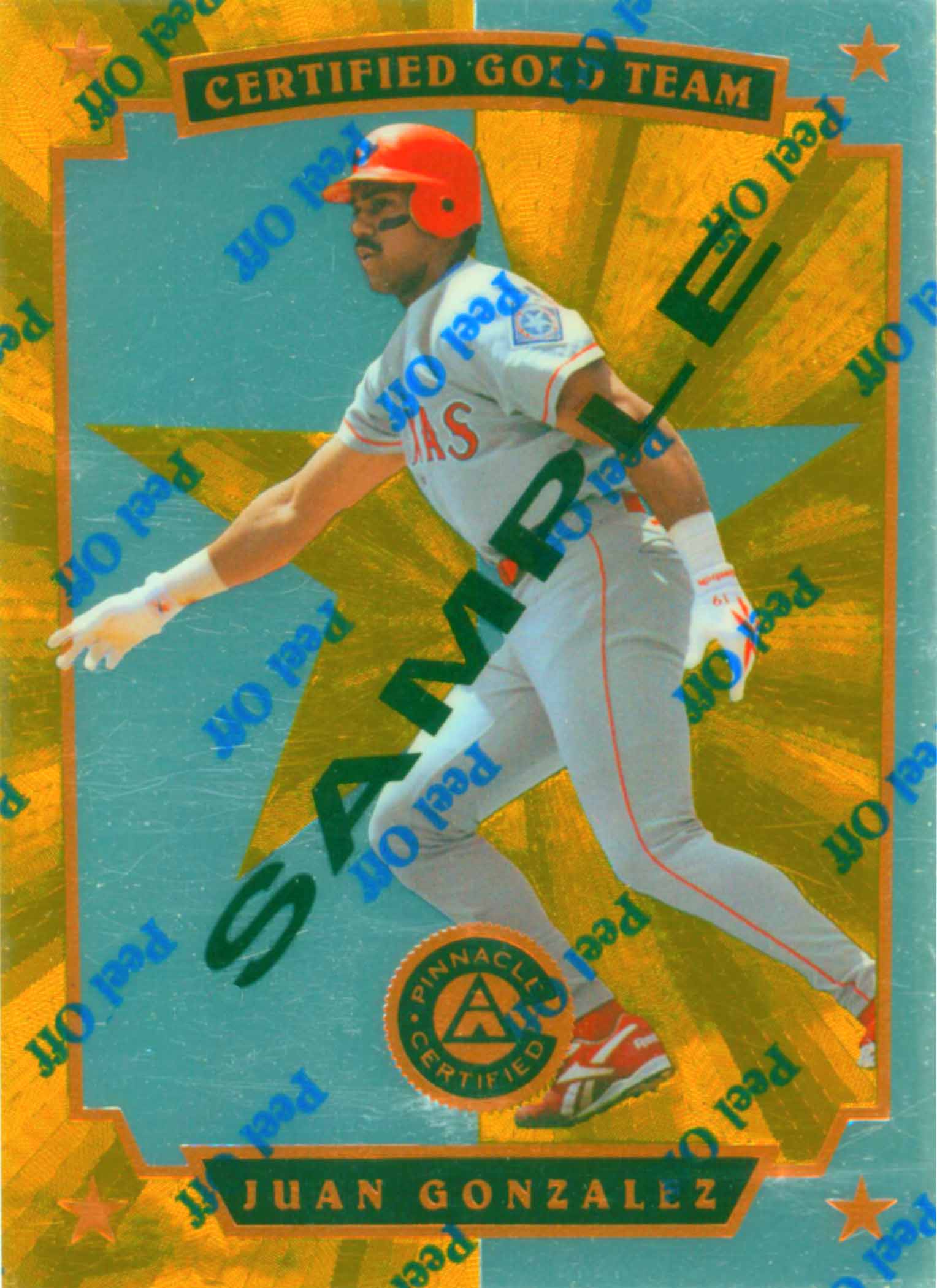 1997 Pinnacle Certified Certified Mirror Gold Team Sample