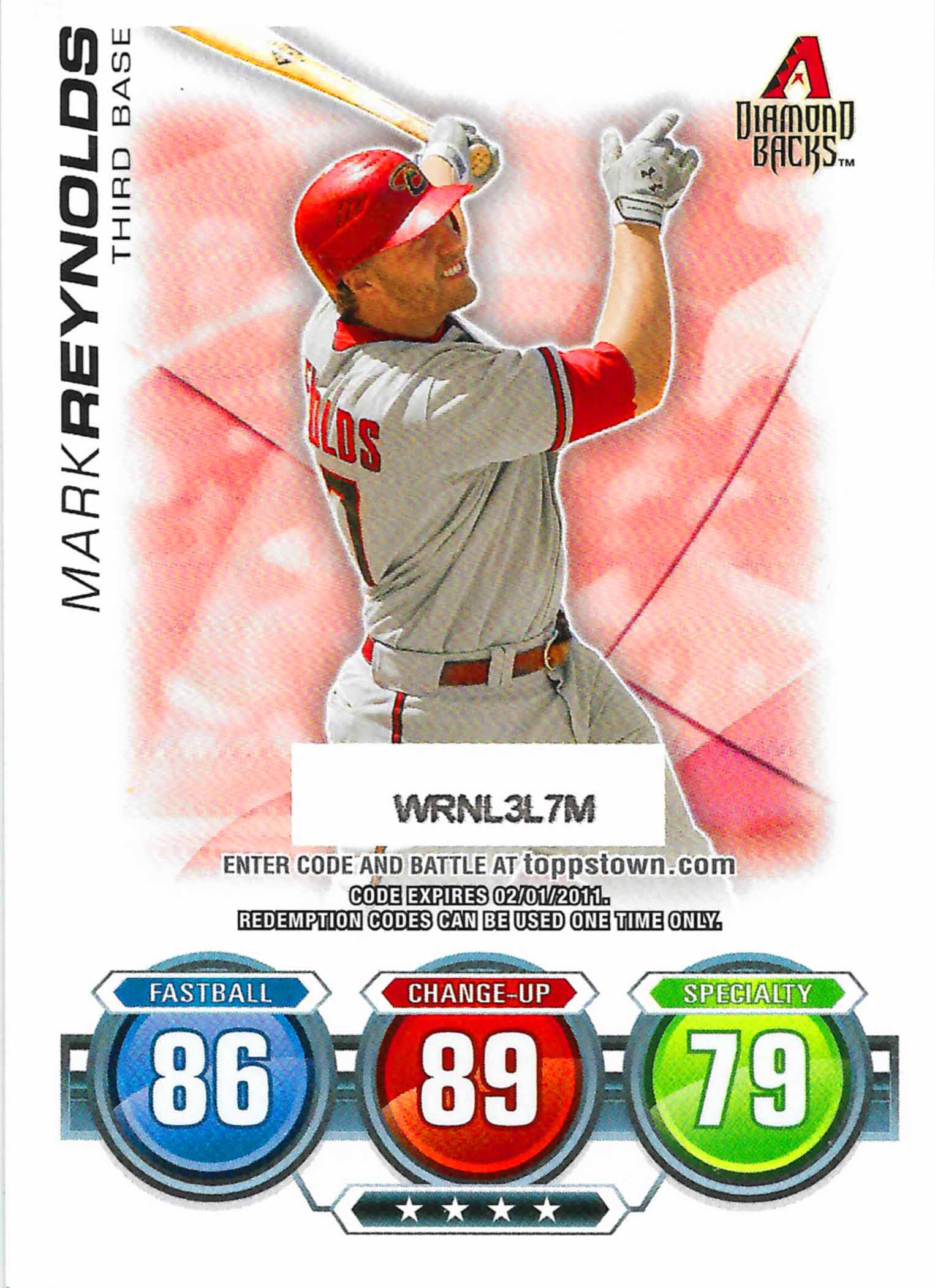 2010 Topps Update Attax Code Cards