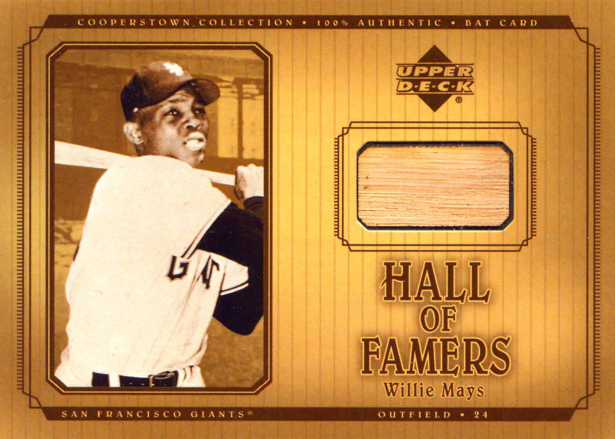 2001 Upper Deck Hall of Famers Game Bat