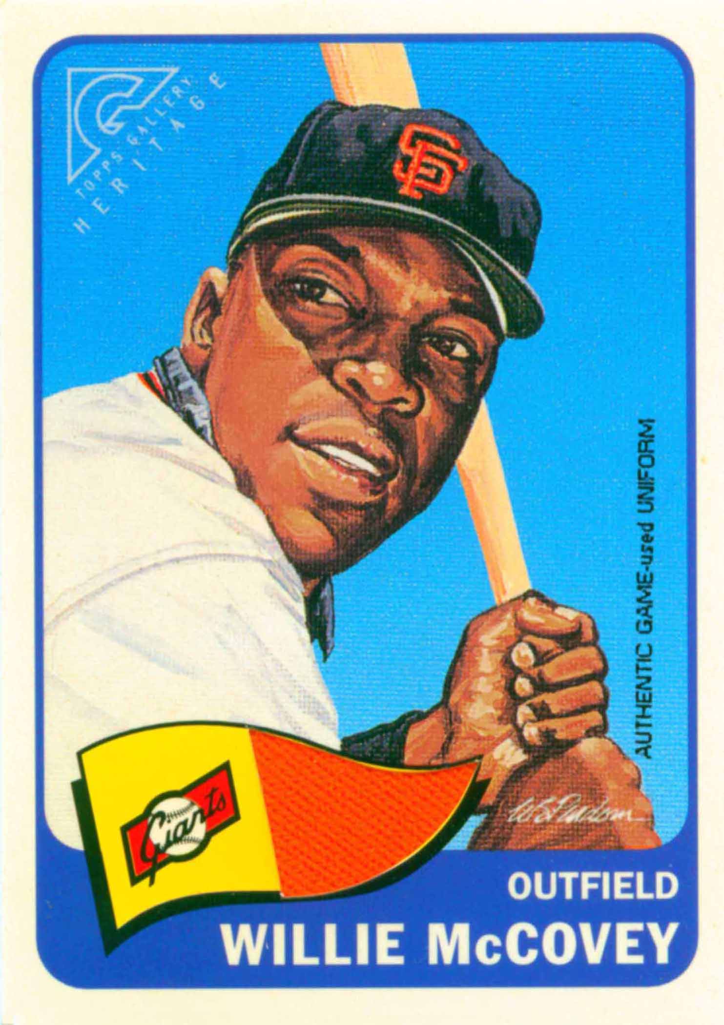 2001 Topps Gallery Heritage Game Jersey