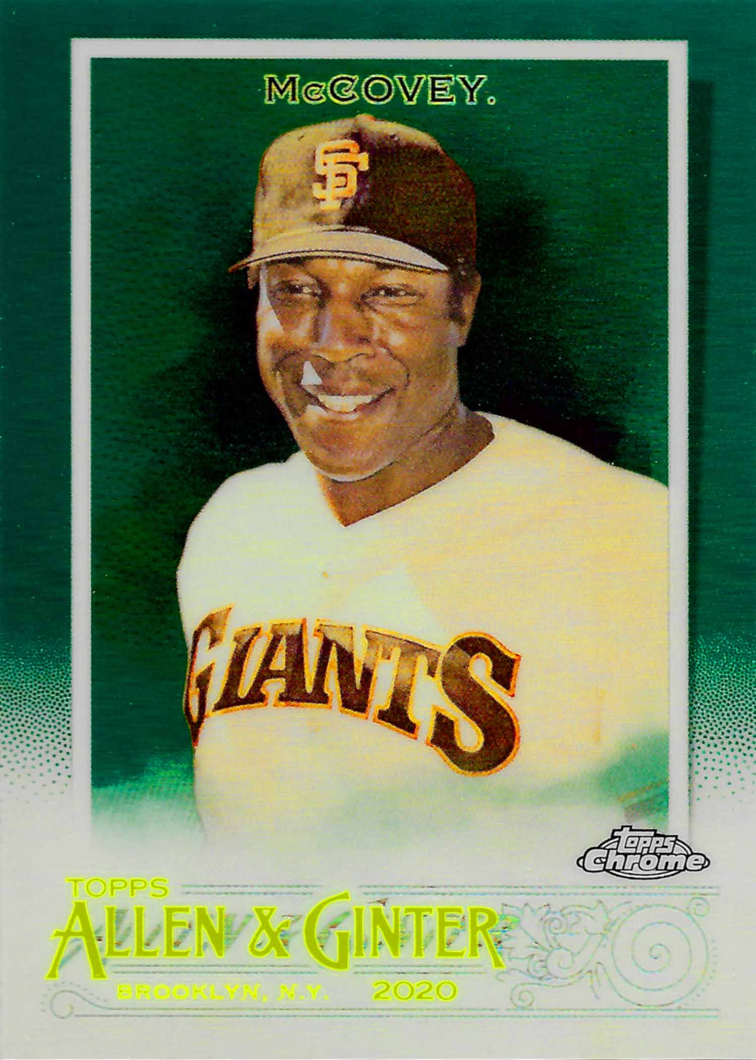 2020 Topps Allen and Ginter Chrome Green Refractors