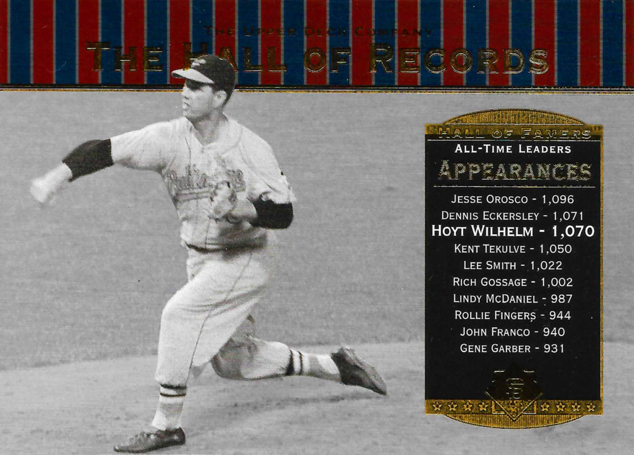 2001 Upper Deck Hall of Famers Hall of Records