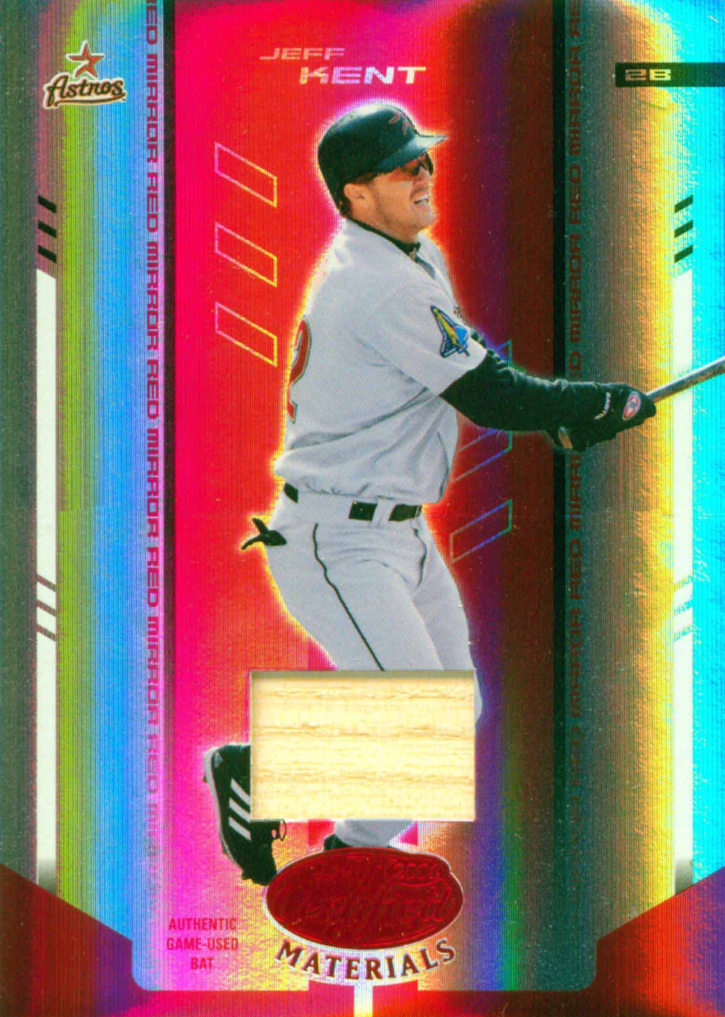 2004 Donruss-Leaf-Certified Materials-Mirror Bat Red